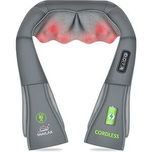 Cordless Neck Massager, Shiatsu Back Shoulder Massager With Heat, Portable